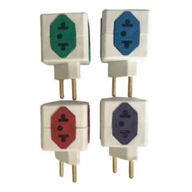 Adaptador Benjamin 4 Tomada Cubo 3d 10a Coloridos Cor Conforme a Dissonabilidade do Estoque