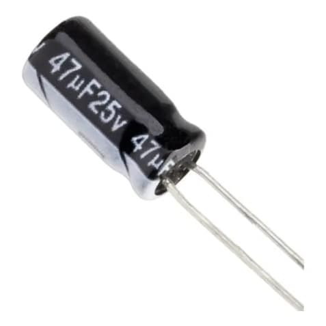Capacitor Eletrolítico 47uf X 25V - 105 Graus