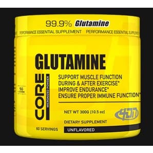 Glutamine 99.9% Core - 300G - 4DN - Feito nos EUA