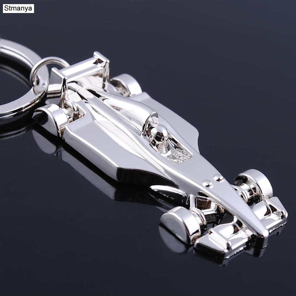 Corrida Chaveiro Cor Prata Liga Completa Chave Do Carro Roda Caderia F1 Racing Car Keychain Presente Para Chaveiro 17026