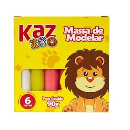 Massinha de Modelar 6 Cores Vibrantes Massa de Modelar 90 g