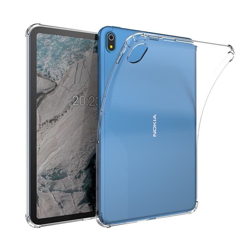 2022 Capa De Silicone TPU Flexível Antiqueda Quatro Airbag Para Nokia T20/Protetora De Tela Transparente T20 10.4