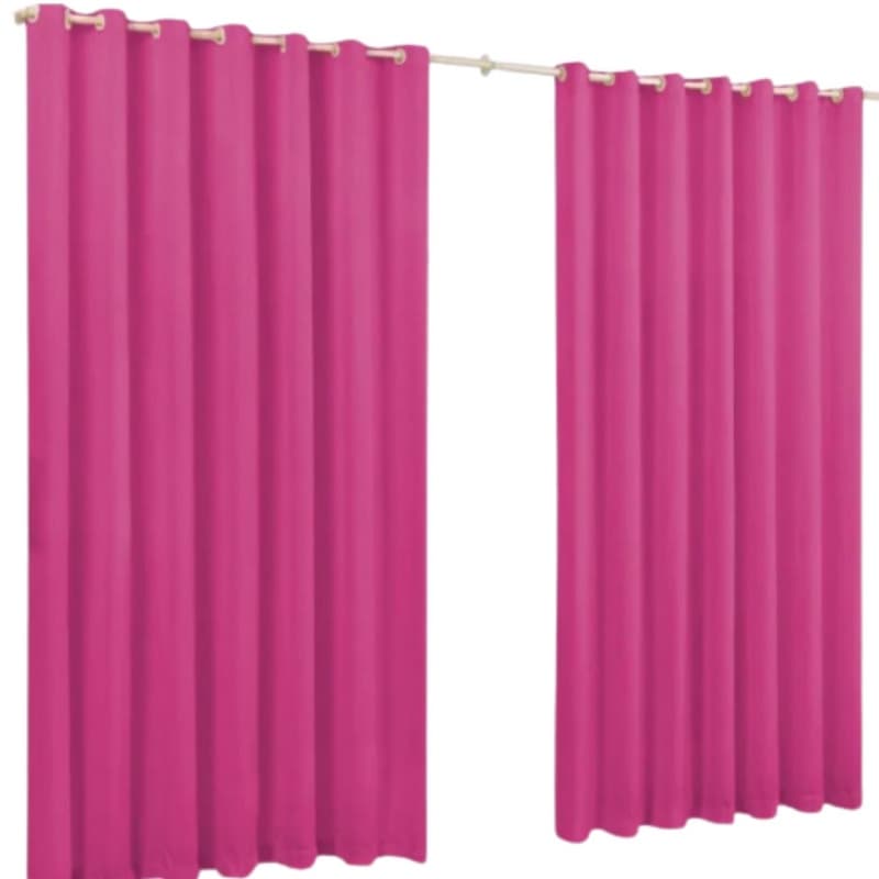 Cortinas Quarto Infantil Menina Rosa 2.00x1.70 em microfibra