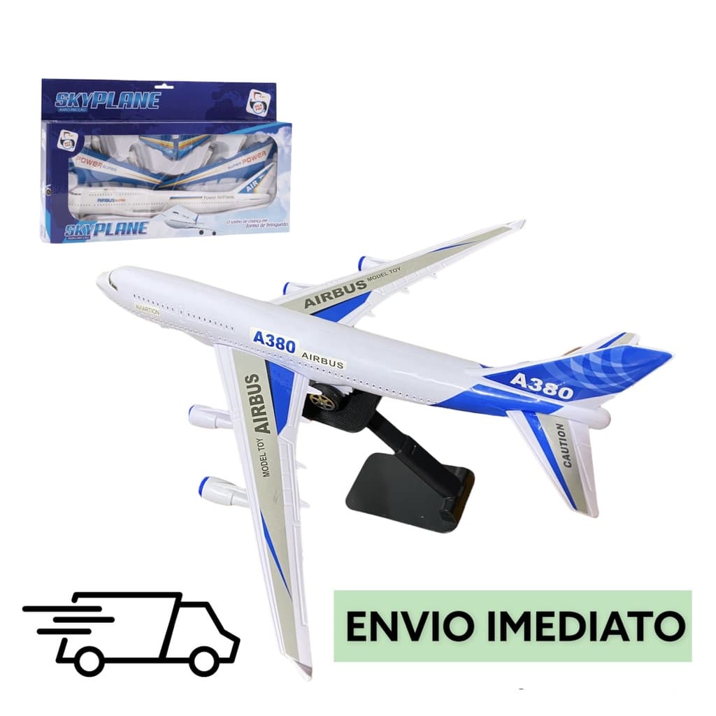 Avião Brinquedo Decoração Com Fricção 40cm