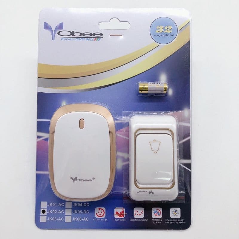 Campainha sem fio wireless residencial com 32 tipos de tons