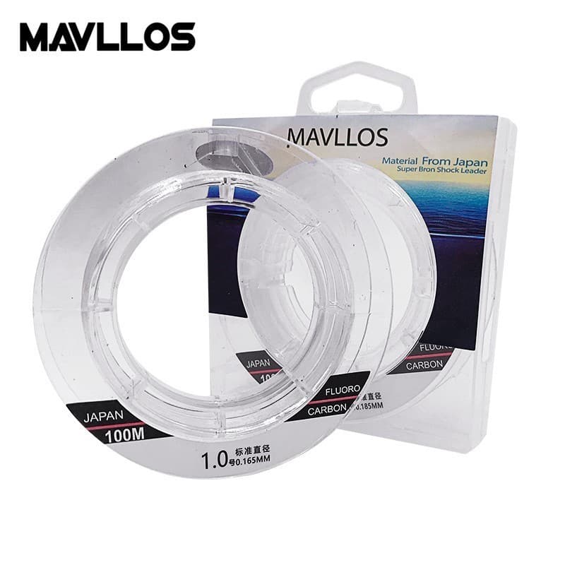 Mavllos Linha De Pesca De Fibra De Carbono Japão 50m 100% Monofilamento Fluorocarboon Pesca Líder Fluorocarboon Linha De Linha De Pesca De Fibra De Carbono Invisível
