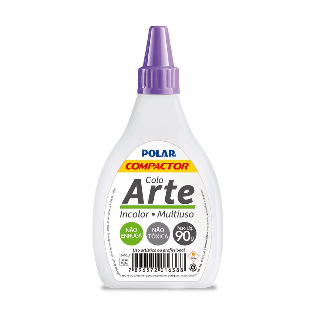 Cola Transparente Polar Arte 90g