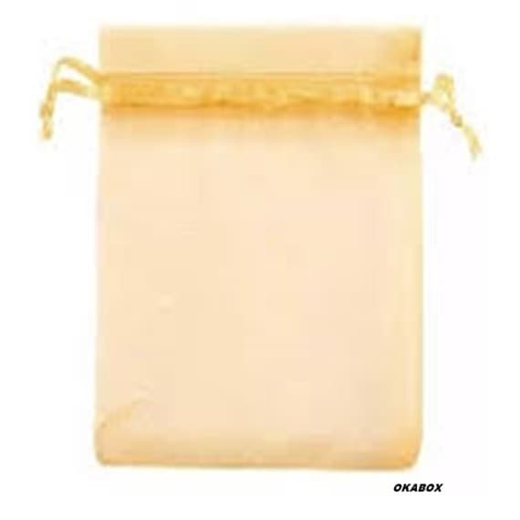 50 saquinhos de organza ( dourado )10x15