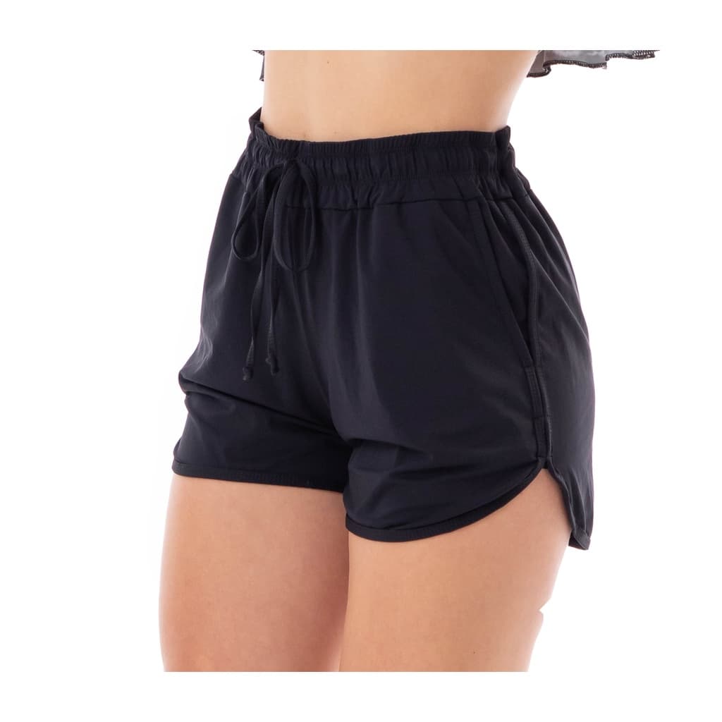 Saida De Praia Short Esportivo Com Proteção UV Feminino