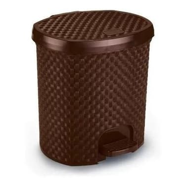Lixeira  rattan 6 litros com pedal pia, cozinha, banheiro, quarto, escritório
