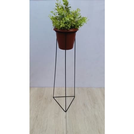 suporte para vaso jardinagem base triângulo 60x14 em ferro sg