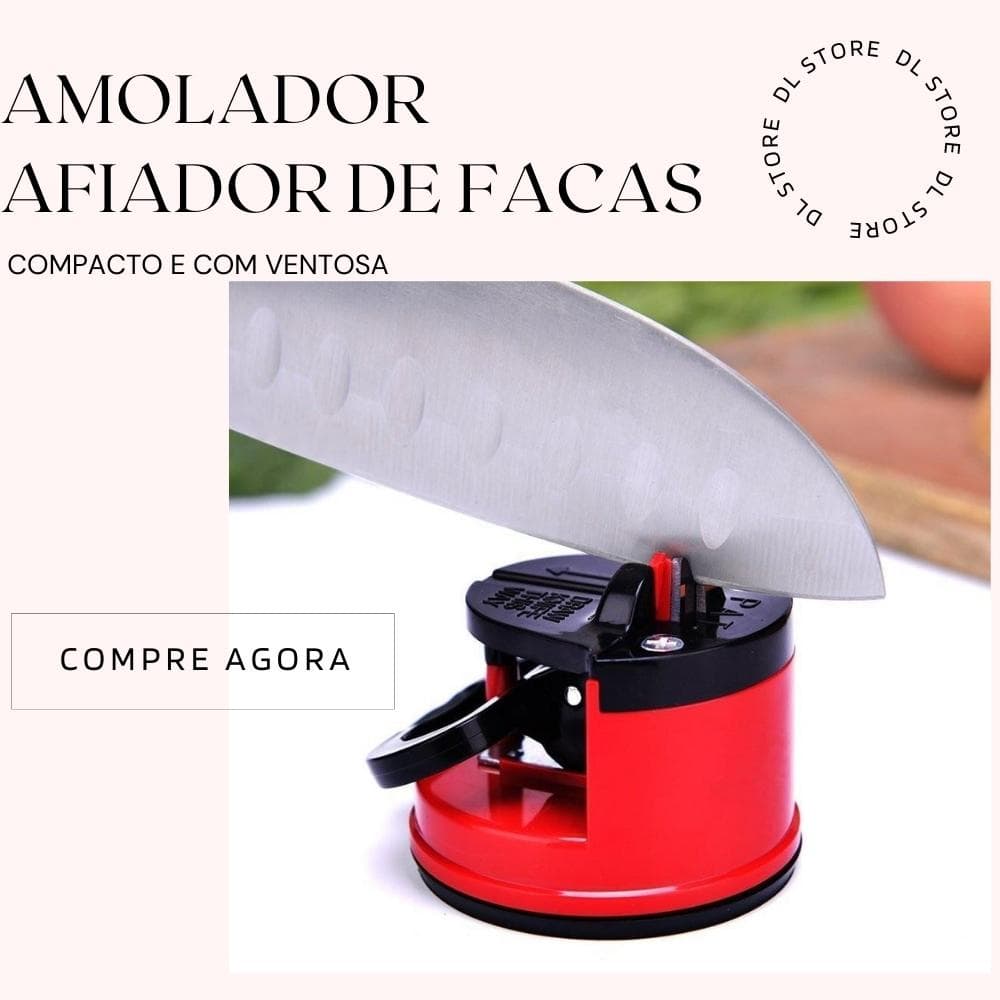 Amolador Afiador De Facas Tesouras Canivetes Com Ventosa Compacto l Pronta Entrega