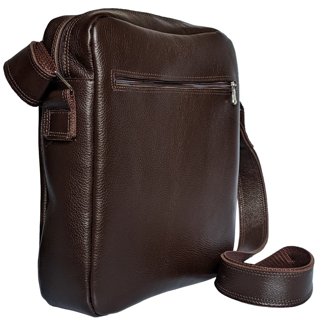 Bolsa Capanga Masculina Couro Legitimo Shoulder Bag - Tamanho Grande