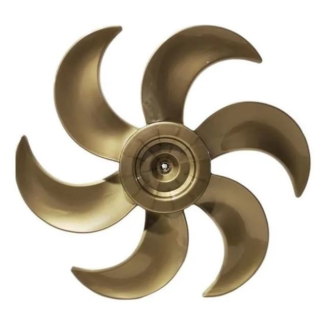 Hélice Para Ventilador Mallory 40cm 6 Pás - Cor Dourada