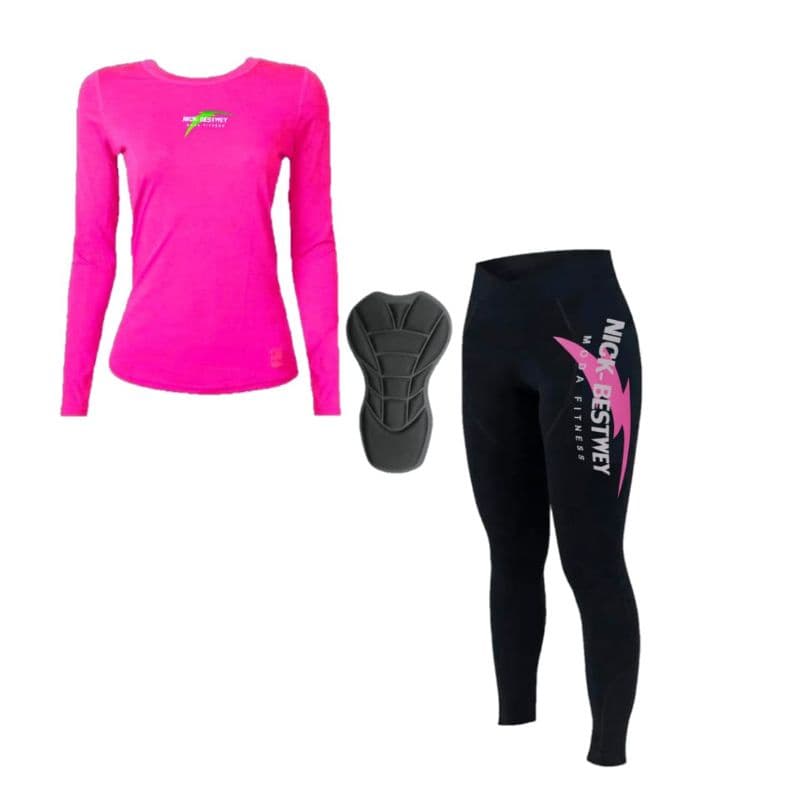 Conjunto Calça E Camiseta Ciclista Bike Feminino