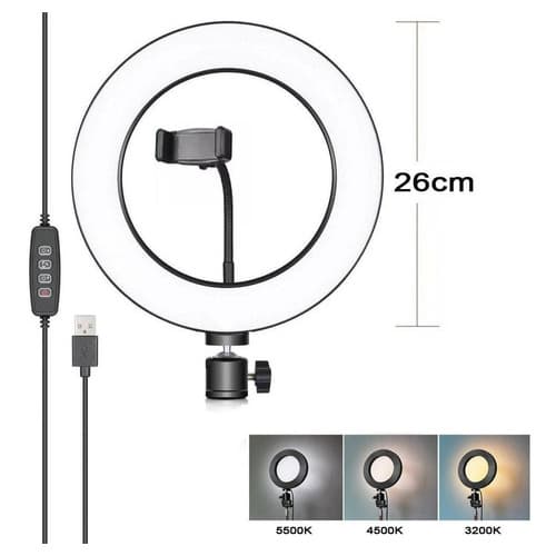 Ring Ligth Led Com Tripé - 26cm