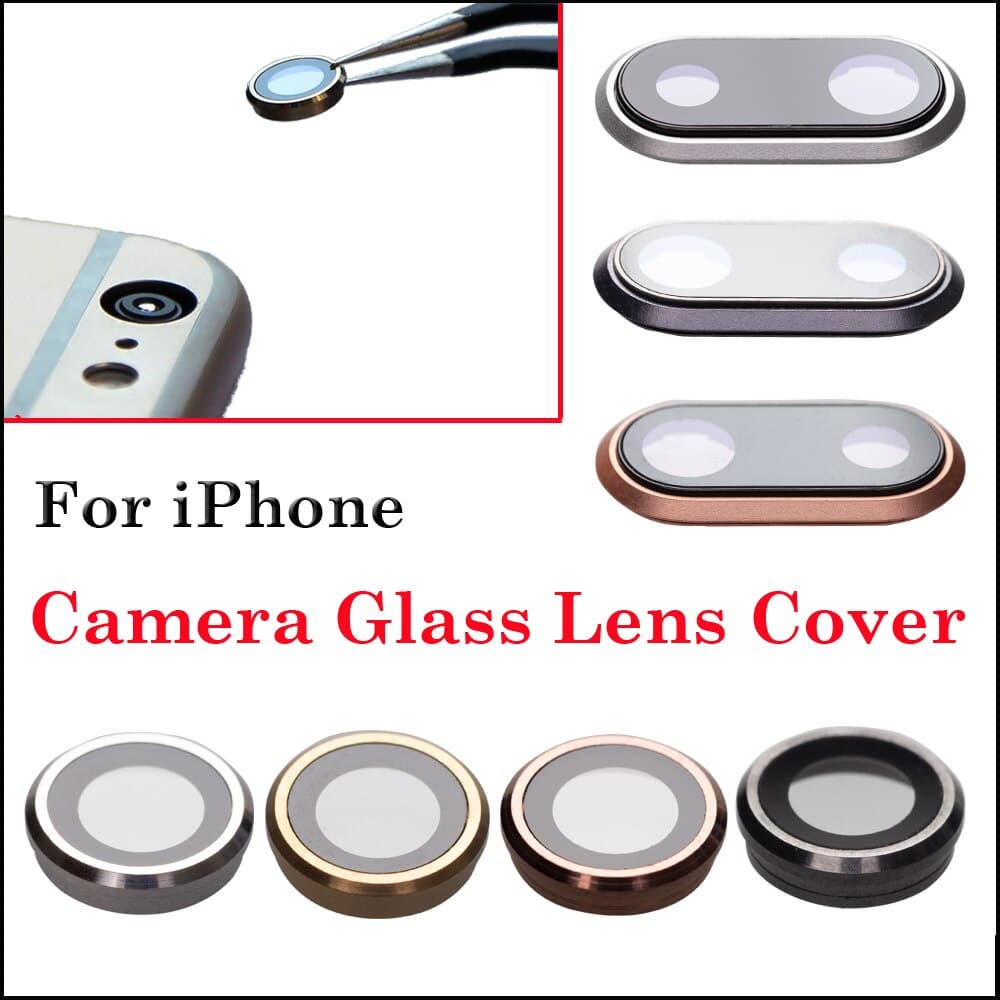 1pç Nova Marca Traseira Da Câmera De Vidro Com Tampa Bezel Suporte De Moldura Para iPhone 6 6S 7 8 plus X XR XS MAX