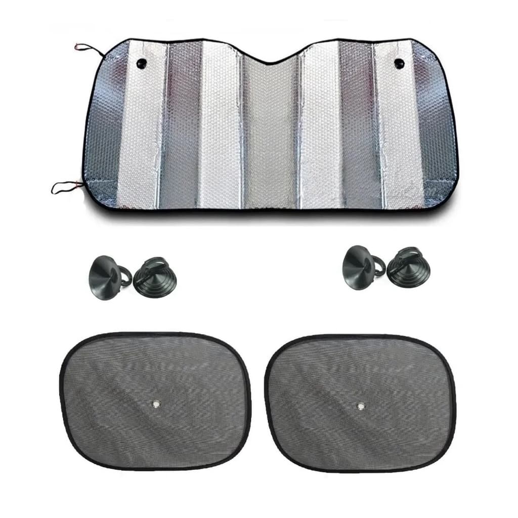 Kit Protetor Solar Automotivo Do Para-brisa E Vidro Lateral