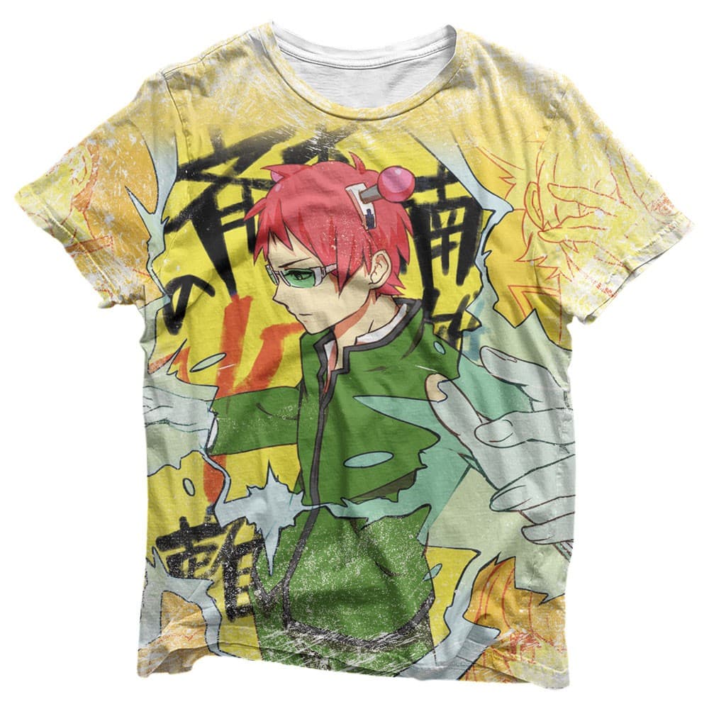 Camisa Saiki Fanart - Camisas Saiki Kusuo no Psi-nan Estampa Total