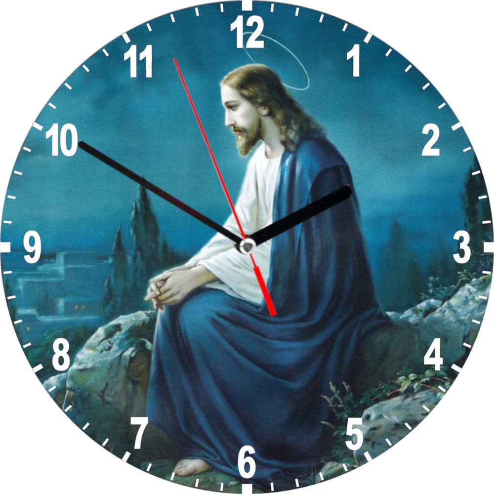 Relógio de parede Jesus Orando