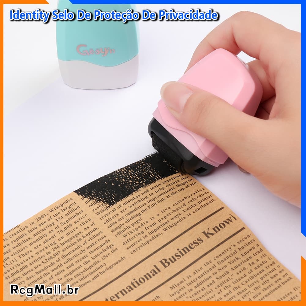 Mini Rolo De Para Privacidade /Privacidade Para Identificação /Proteção De Selo Do Auto-Inking