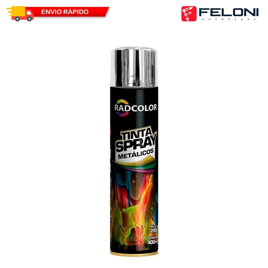 Tinta Spray Cromado Metalico Geral E Automotivo 400ml