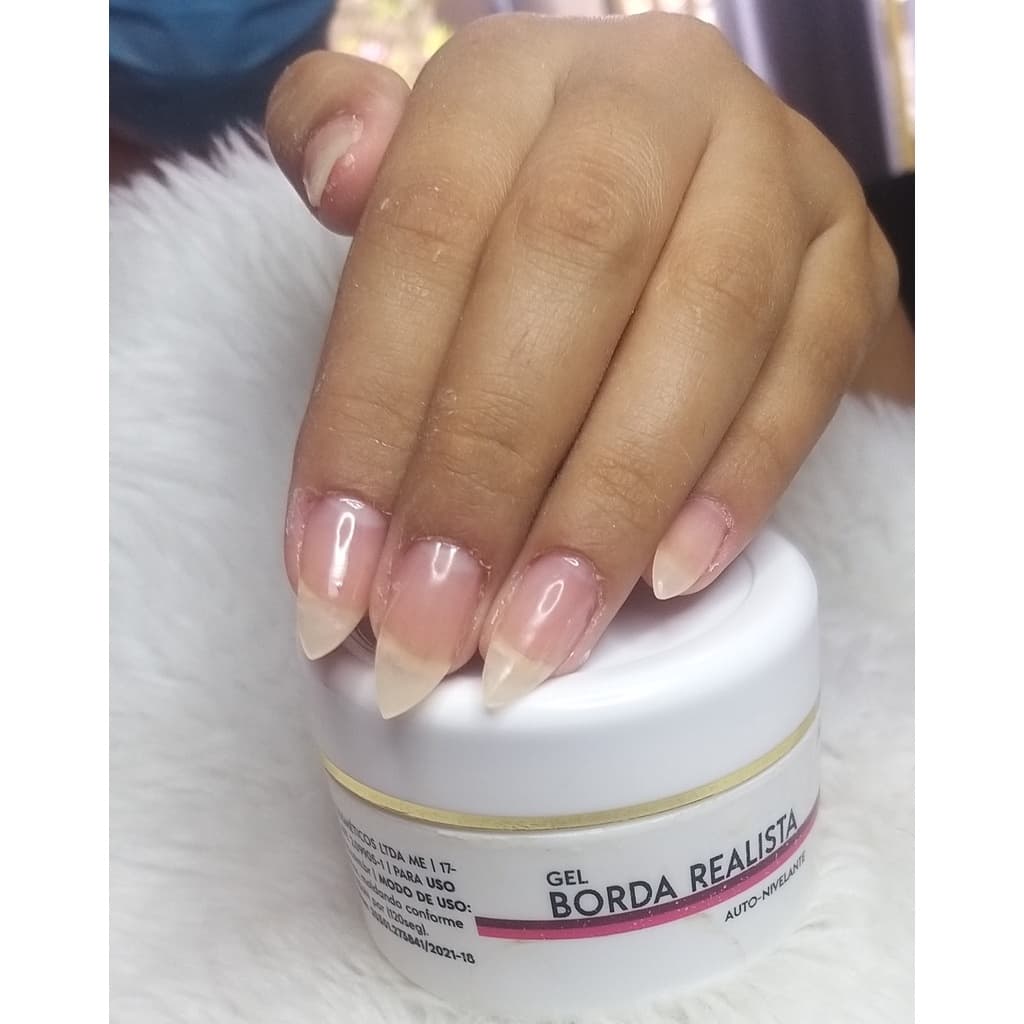 Gel De Unhas De Fibra Borda Realista Muy Biela 24g Oferta