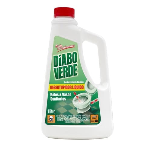 Desentupidor Líquido Diabo Verde 1 Litro Nobel do Brasil