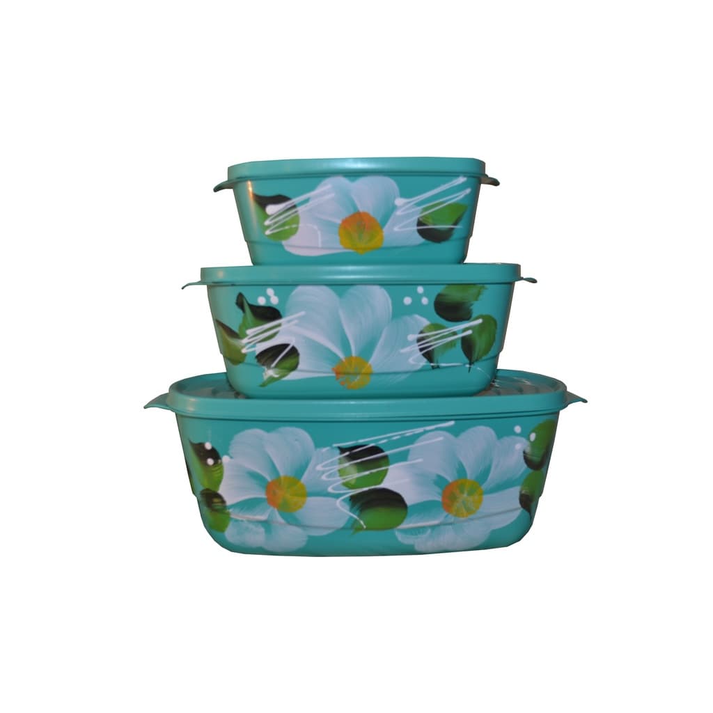 Kit - 3 Potes De Plástico - Cores Variadas (400ml) (800ml) (1600ml) Mantimentos Potes Herméticos para Mantimentos Pote com Tampa de Plástico pote de Sobremesa potes para Cozinha
