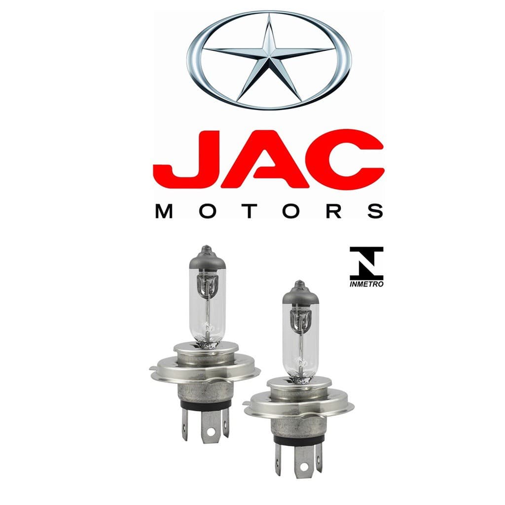 Kit Lâmpadas H4 Jac J2 J3 J5 J6 T8 Farol Alto Baixo 60/55W