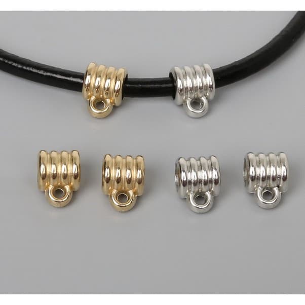 40 Pçs Buraco 6mm Espaçador Contas Ouro/Prata Banhado CCB Pingente Clipe Fecho De Fiança Para DIY Jóias Descobertas Faze