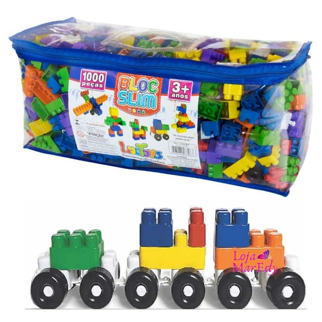 1000 Peças Blocos De Montar Educativos Didatico Brinquedo Pedagogico Infantil