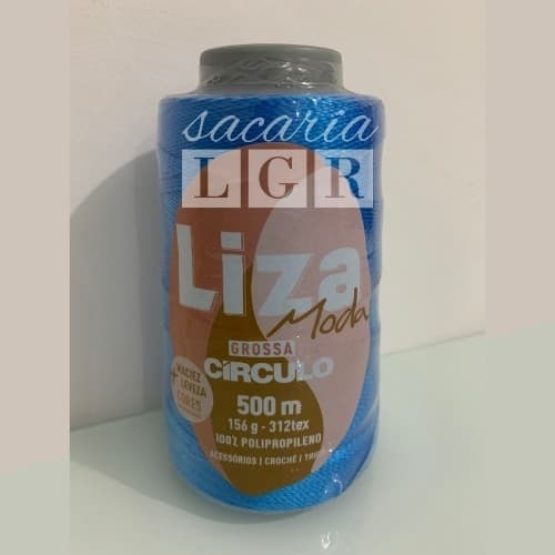 Linha De Crochê Tricô Liza Moda 500m Fio Grosso Acqua Azul