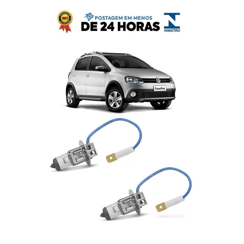 Par Lampada Farol de Milha Crossfox 2008 2009 2010 2011 2012 2013 2014 H3