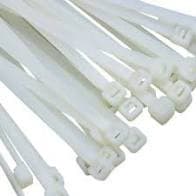 100 pç Abraçadeira Plástica Nylon 3 X 150 mm Branca P/ Cabos, Lacre, percinta, rabo de rato, enforca gato
