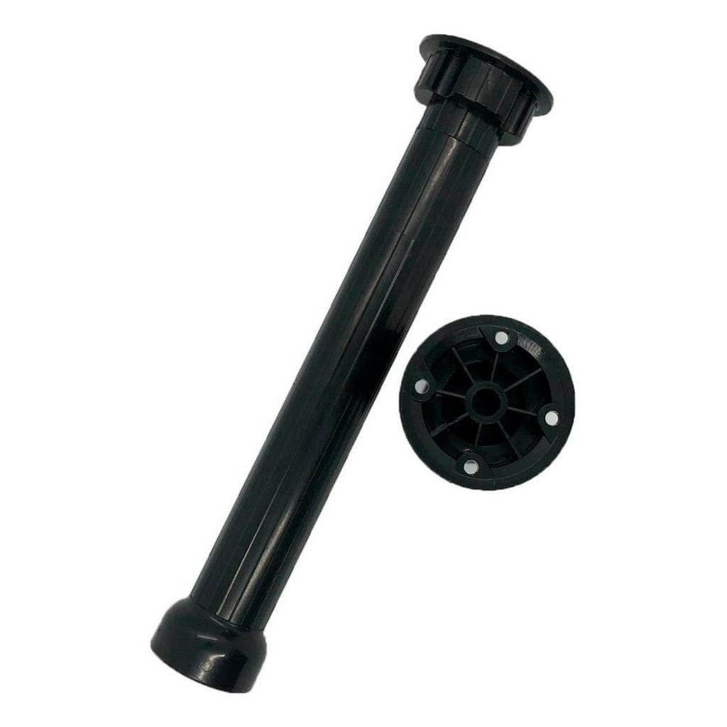 5 Pes Regulavel Moveis Armario Redondo 22 A 26cm - Preto