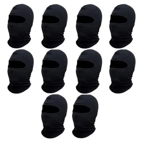 Kit Atacado 10 Touca Ninja Balaclava Máscara Militar Térmica Moto