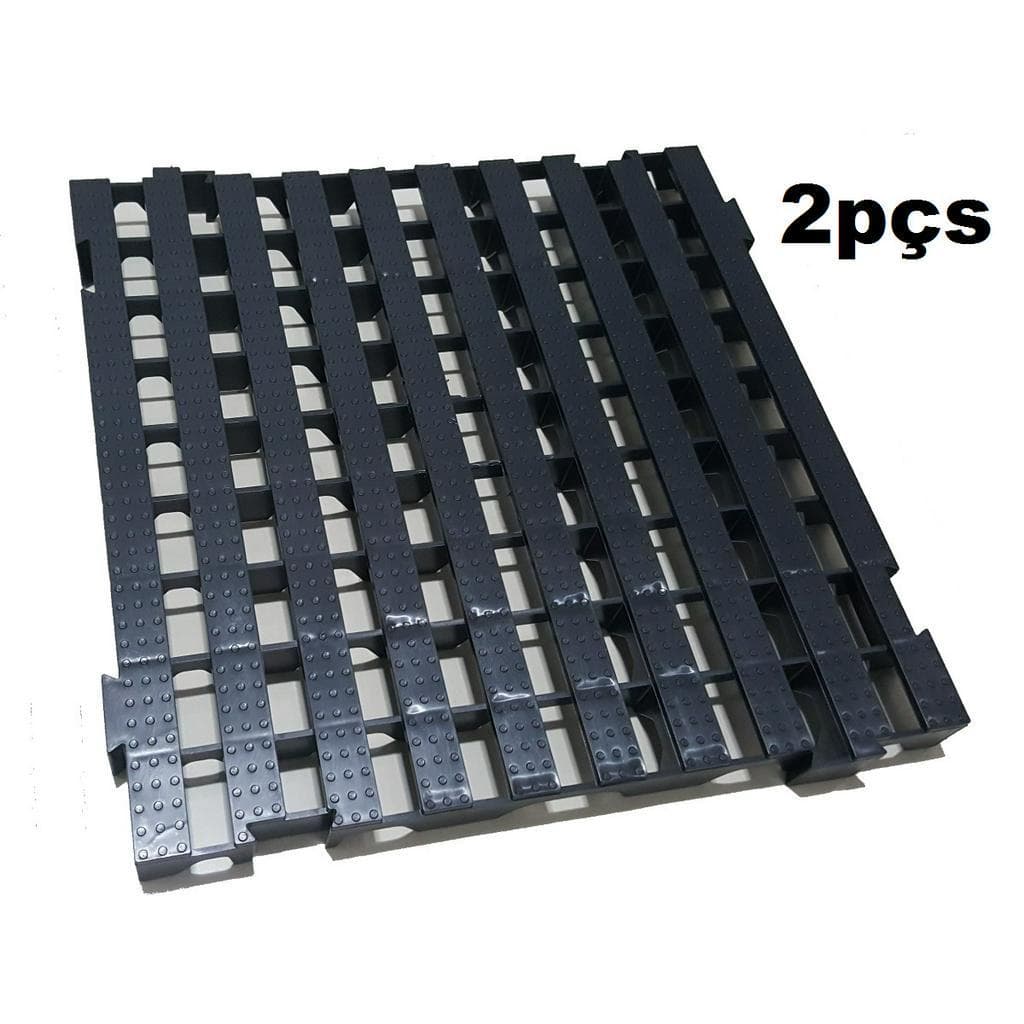 2pcs Pallet Palete Estrado Plástico 50x50cm Preto