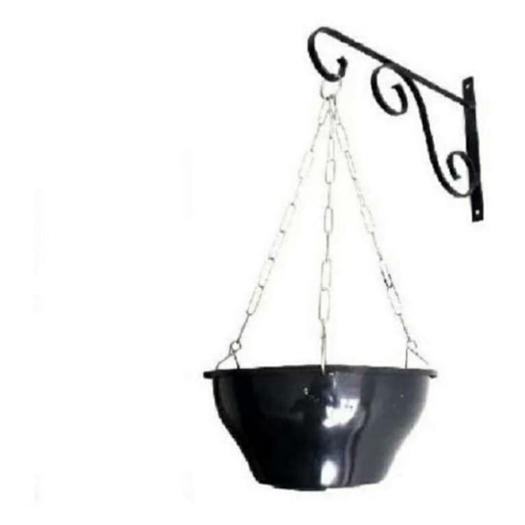 Suporte Mão Francesa Pendurar Vaso de Planta 20x30 Preto