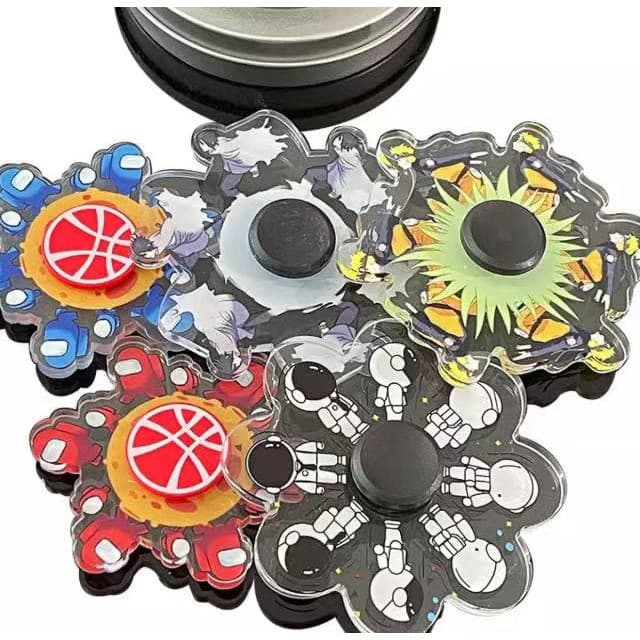 Novo Spinner  Anti-Stress Colorido Pião Transferência Corrida NARUTO GOKU AMONG US Pronta Entrega