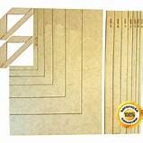 Kit Cartonagem 07 Gabaritos 02 Réguas Fio Cabelo 06 Esquadro