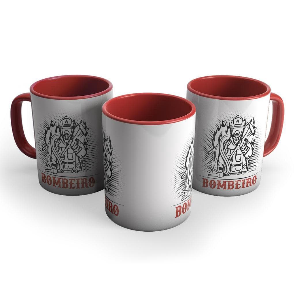 Caneca Profissão Bombeiro Cerâmica 325ml