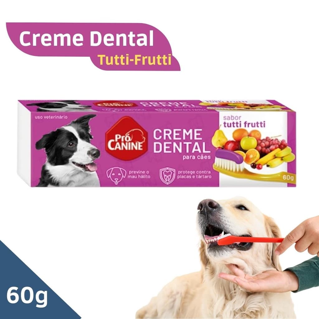 Creme Dental para Cachorro PróCanine Tutti-Frutti 60g