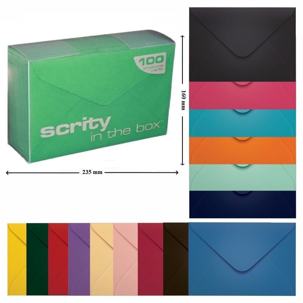 Envelope Convite Cores kit c/12 Un 160x235mm 80g Scrity - Paixão por Envelopes - Foroni