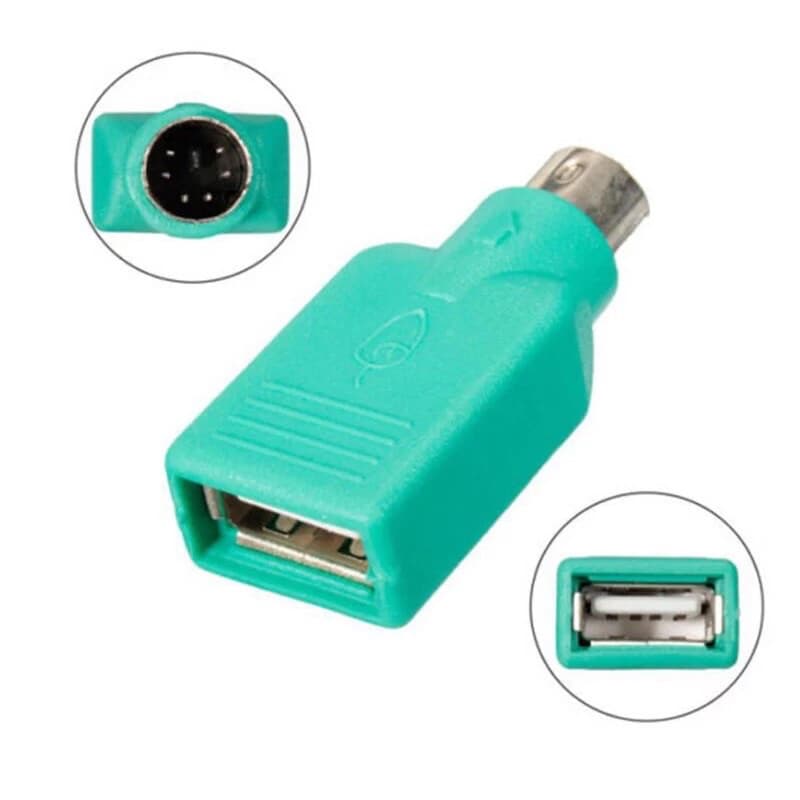 1 Adaptador Conector Mouse e Teclado PS2-USB Computador PC