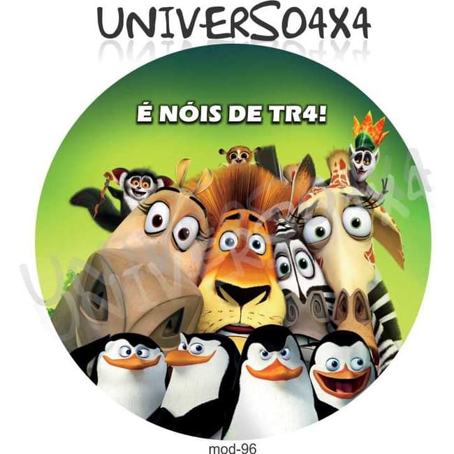 Capa Estepe Mitsubishi Pajero TR4 É Nóis Bichos Leão Pinguim Girafa Hipopótamo Macaco Suricato M-96