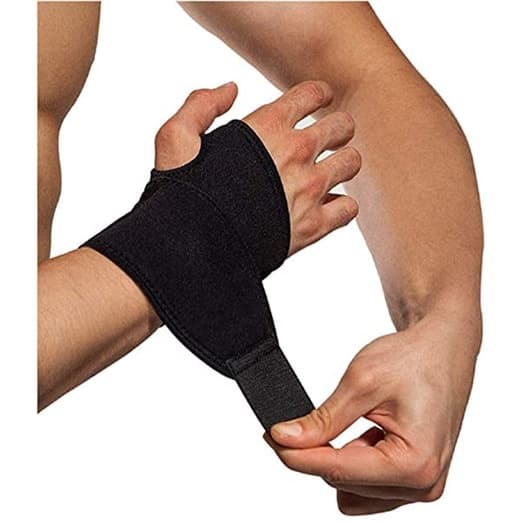 Munhequeira de Pulso Tensor Tendinite Ajustável Neoprene Preta direita e esquerda