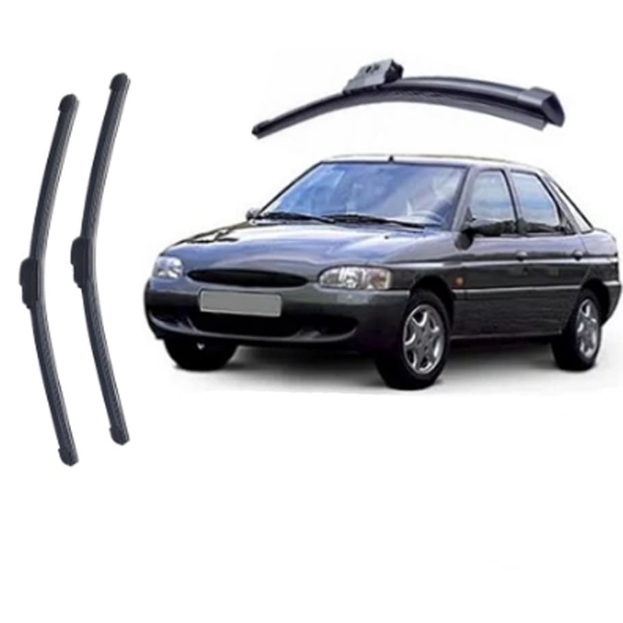 Kit Palhetas Limpador Parabrisa + Traseira Ford Escort Zetec 1997 a 2001