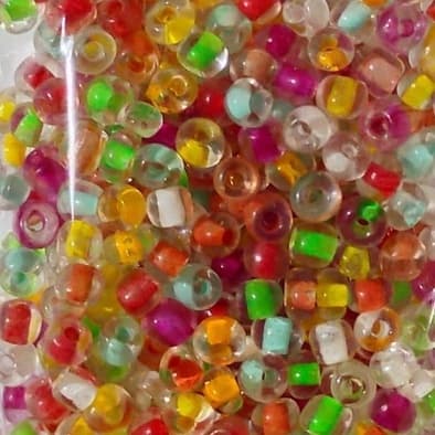 Miçanga Colorida Cristal Colors de Vidro 3mm com Furo Passante Com Aproximadamente 30gr - Planeta das artes