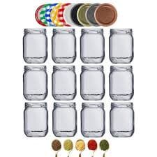 24un Potes De Vidro Conserva 267ml - Geleia, Bolo De Pote, Salada de Pote, Mel